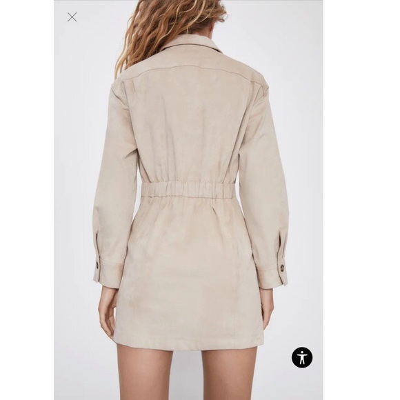 ZARA Faux Suede Dress - Picture 6 of 8